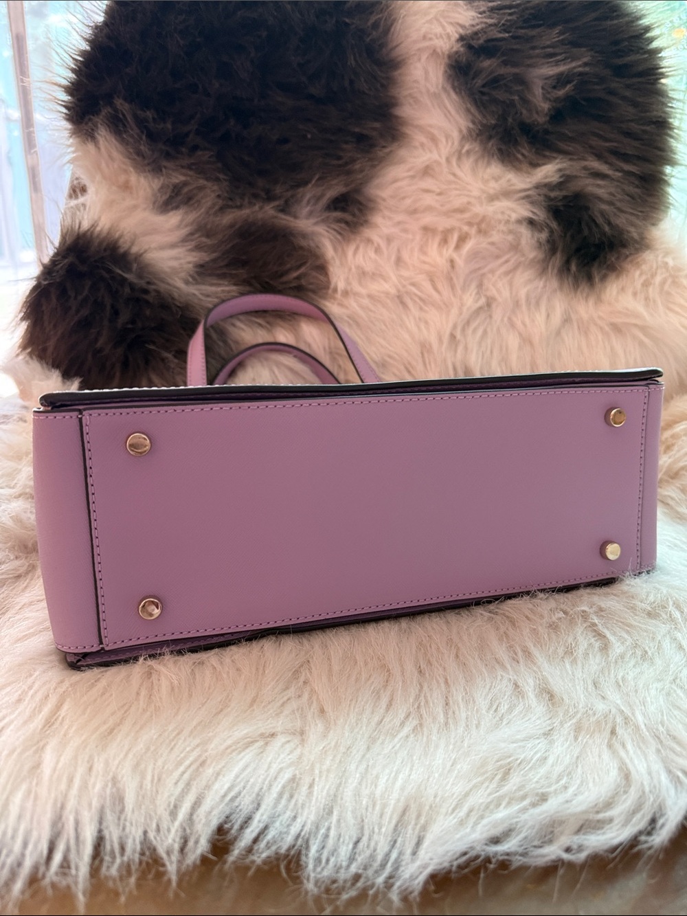 kate spade Pink Saffiano Leather Satchel with Gold Hardware - Picture 4 of 8
